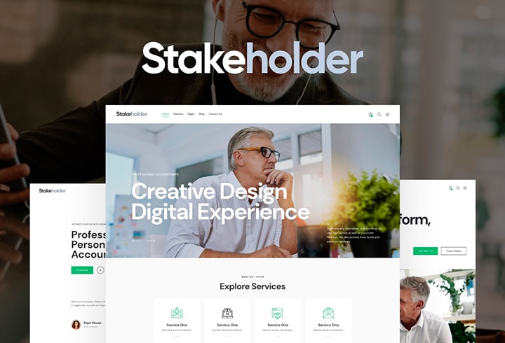 Stakeholder business WordPress theme 