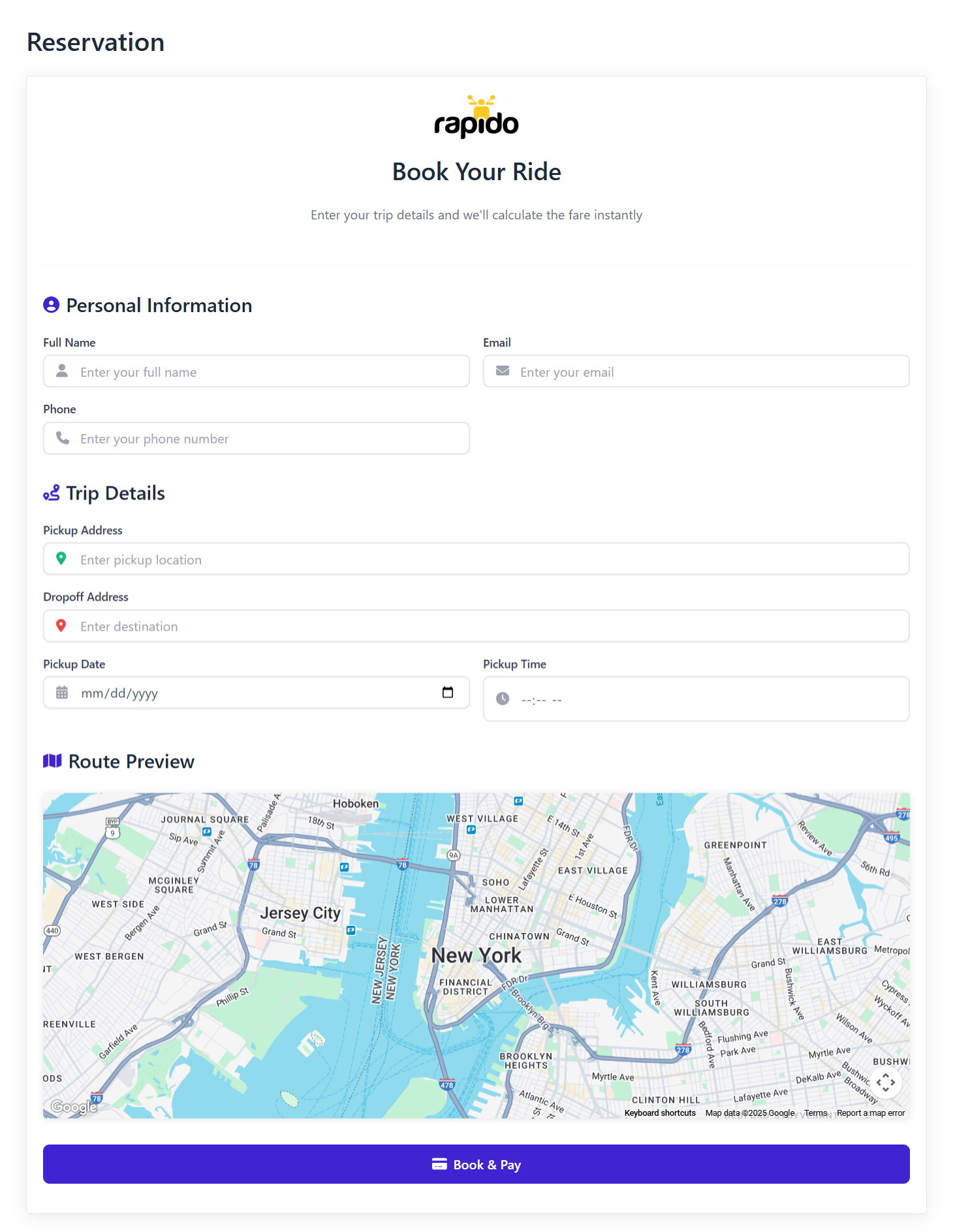 Online Ride Booking Plugin 01