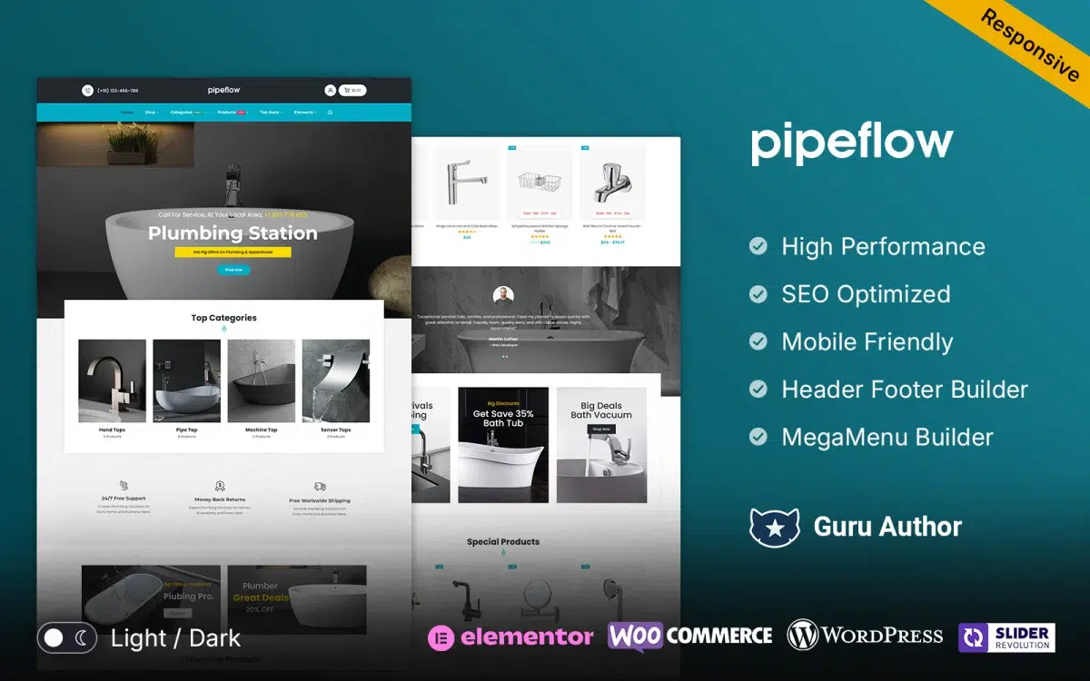 Pipet - Bathroom and Sanitary WordPress WooCommerce Theme