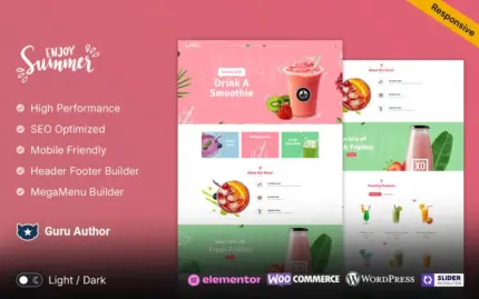 Summer – Ice cream, Drink and Juices and Shakes WooCommerce Wordpress Theme WooCommerce Theme