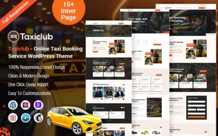 Taxiclub – Online Taxi Booking Service WordPress Theme