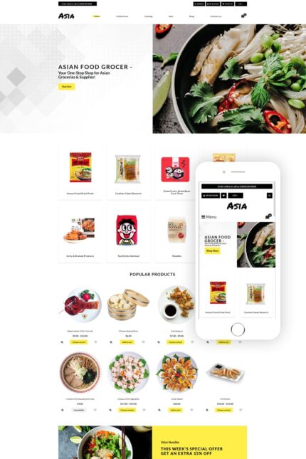 Asia Asian Food Online Store Clean Shopify Theme