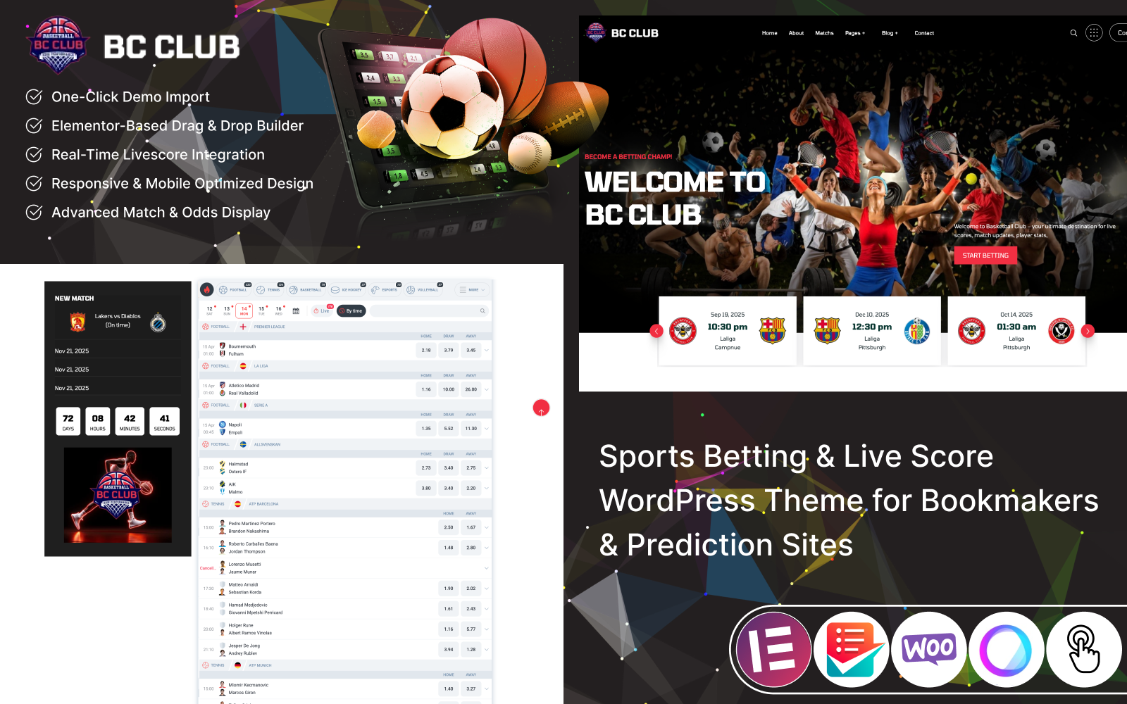 Bcclub – Sports Betting & Live Score WordPress Theme for Bookmakers & Prediction Sites