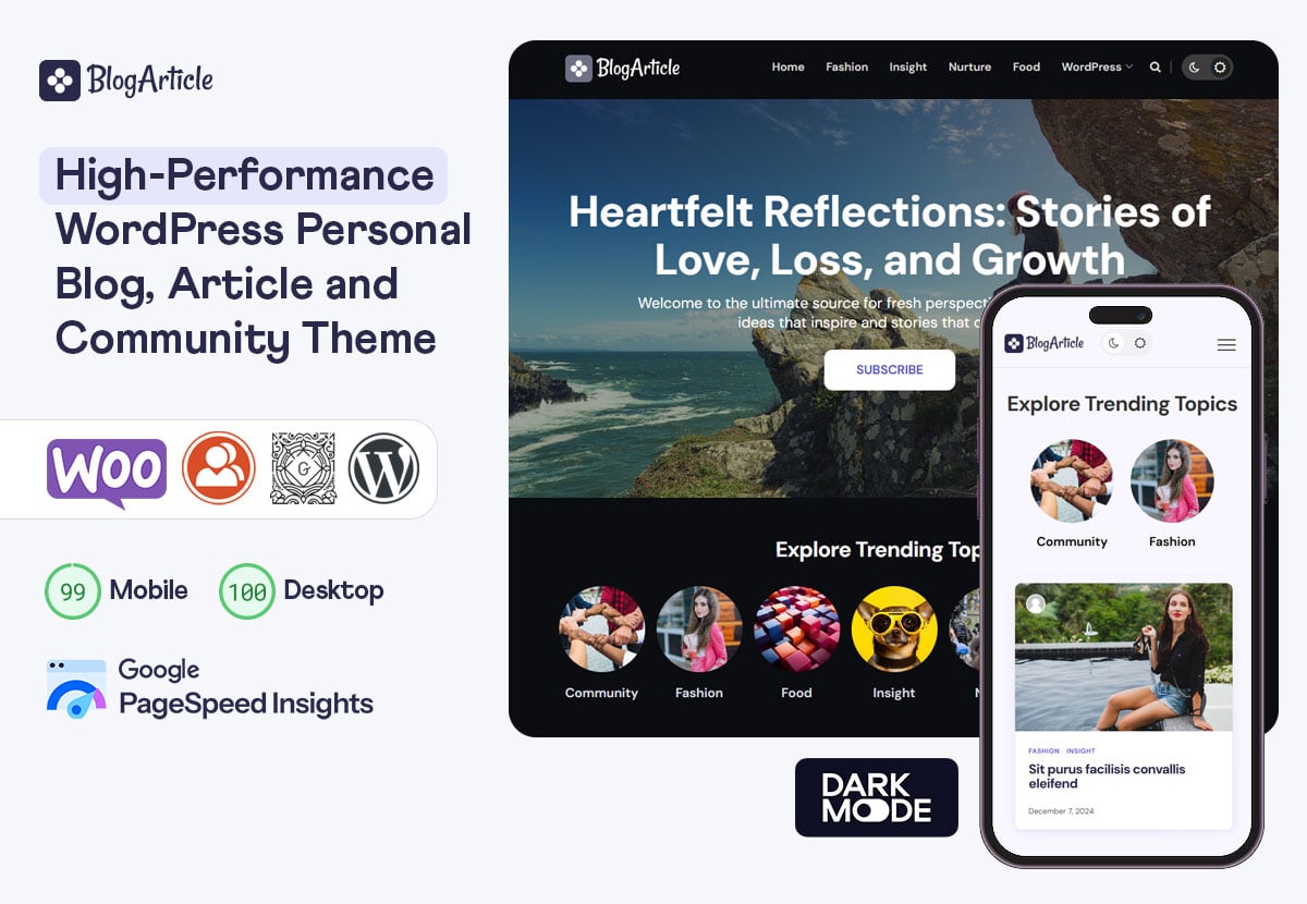 BlogArticle – The Ultimate Multipurpose WordPress Theme for Blogs, News, and Communities