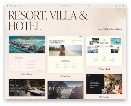 Cabana – Resort, Villa & Hotel WordPress Theme