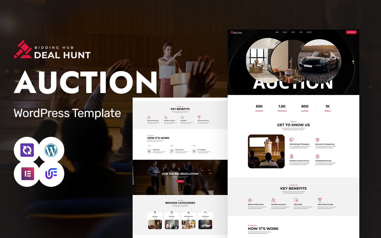 Deal Hunt – Auctions, Marketplace And Antique Sales WordPress Elementor Theme WordPress Theme