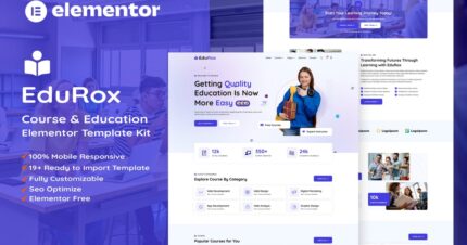 EduRox – Online Course & Education Elementor Pro Template Kit