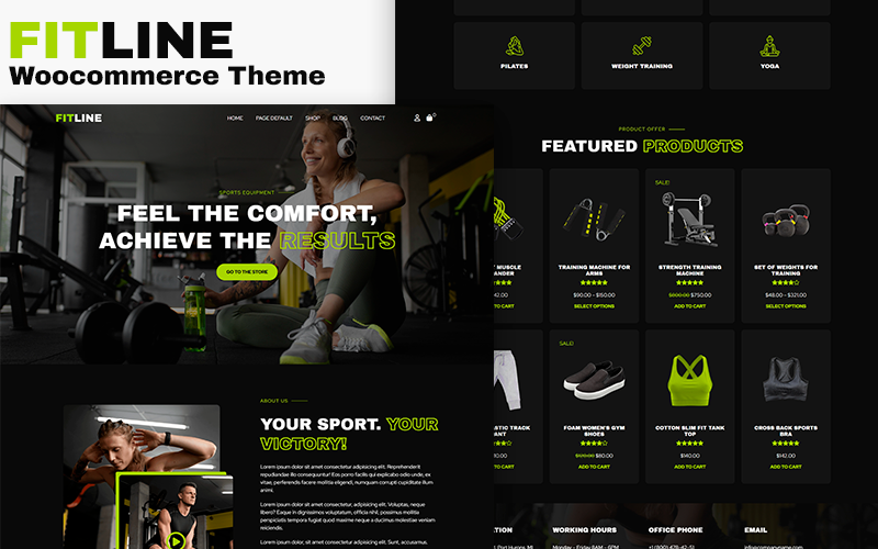 Fitline – Sportswear And Sports Equipment Store Woocommerce Theme WooCommerce Theme