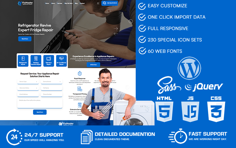FixMaster – Appliances Repair WordPress Theme