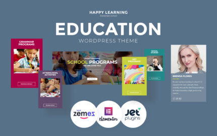 Happy Learning – Education Multipurpose Modern WordPress Elementor Theme WordPress Theme