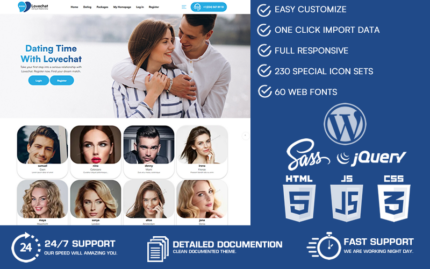 Lovechat – Dating & Relationship WooCommerce WordPress Theme