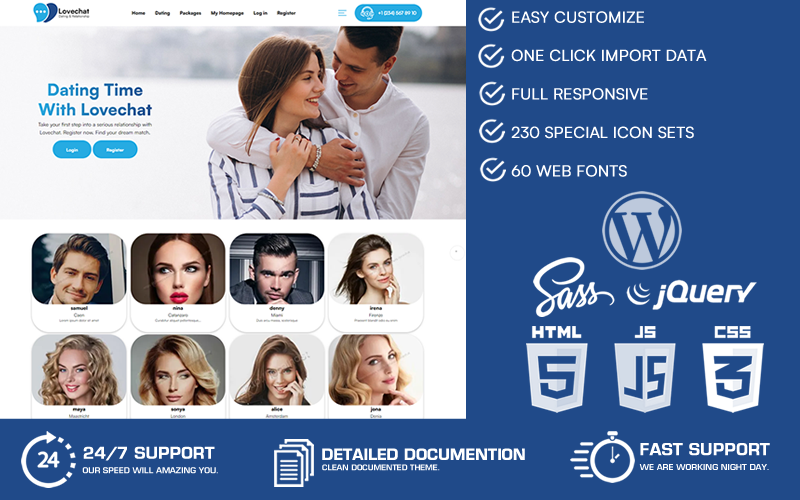 Lovechat – Dating & Relationship WooCommerce WordPress Theme