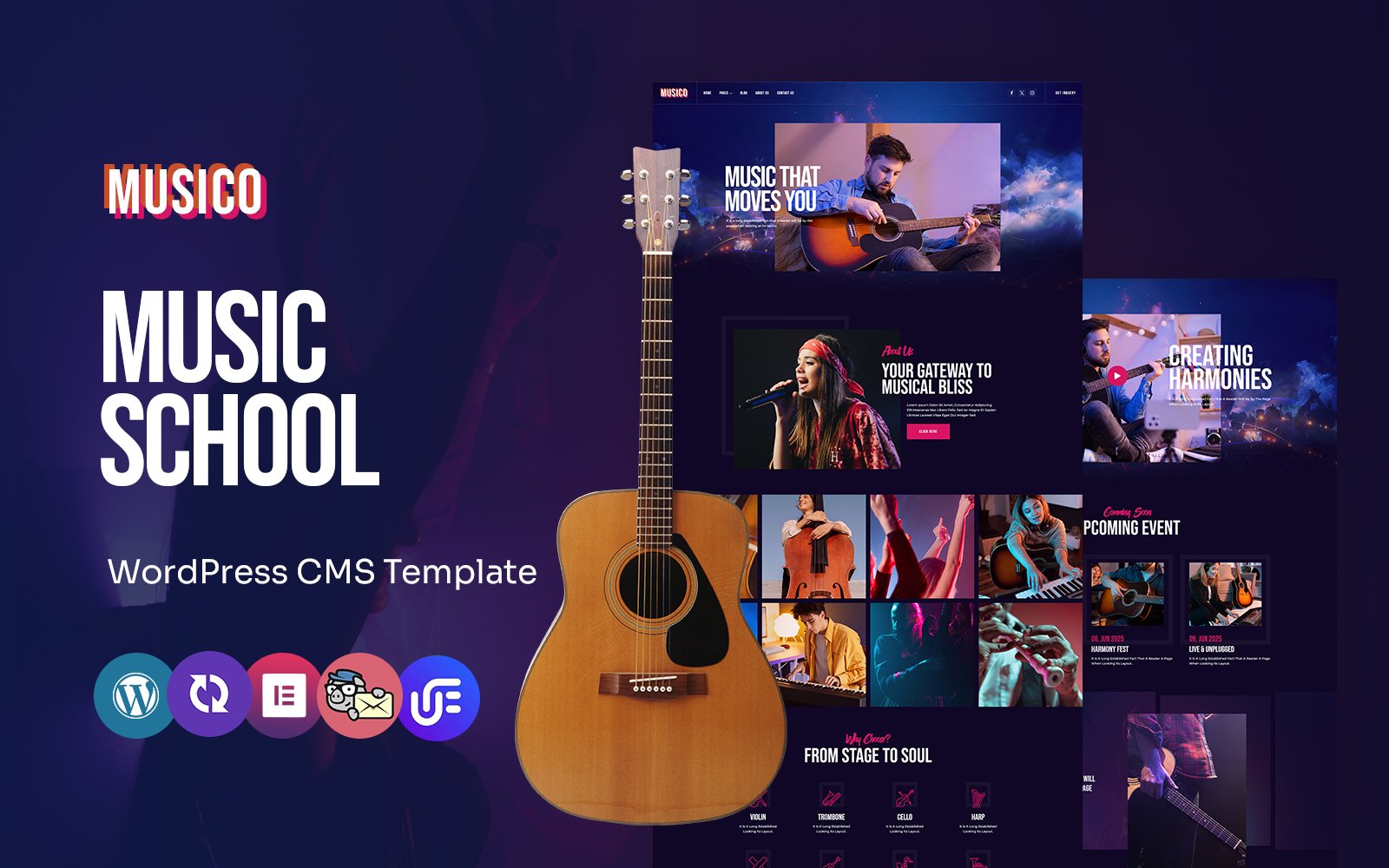 Musico – Music club And Academy Multipurpose WordPress Elementor Theme WordPress Theme