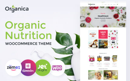 Organica – Organic Food, Cosmetics and Bio Active Nutrition WooCommerce Theme
