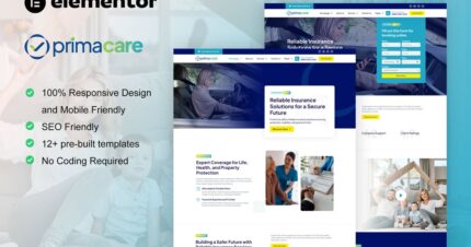 PrimaCare – Finance & Insurance Company Elementor Pro Template Kit