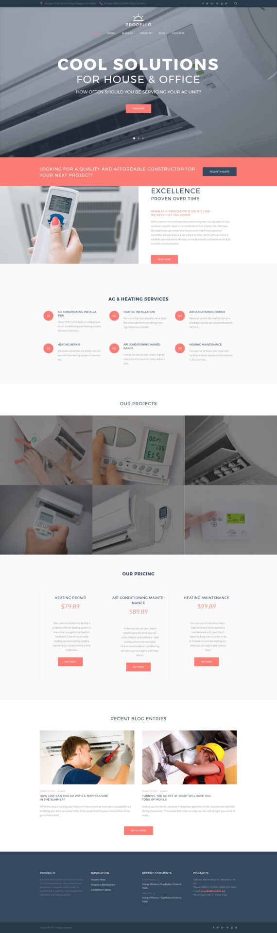 Propello – Air Conditioning Maintenance WordPress Theme