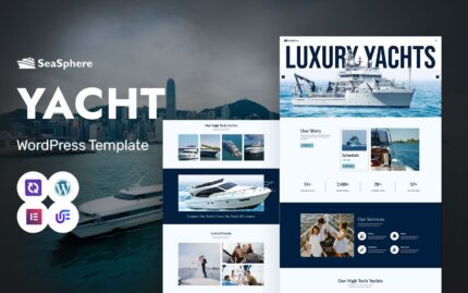 Seasphere – Luxury Yacht Rentals And Services WordPress Elementor Theme WordPress Theme