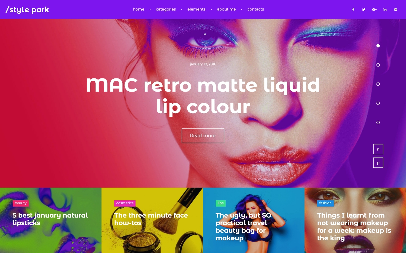 StylePark – Fashion Blog WordPress Theme