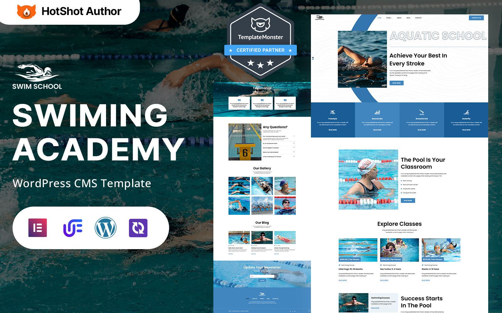 Swim School – Swimming School & Training WordPress Elementor Theme WordPress Theme
