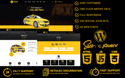 Taxin – Taxi Services WordPress Theme
