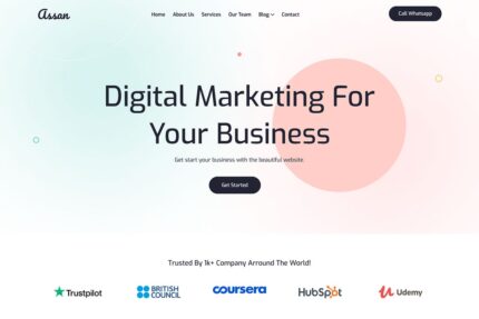 Assan – Digital Marketing Agency WordPress Theme