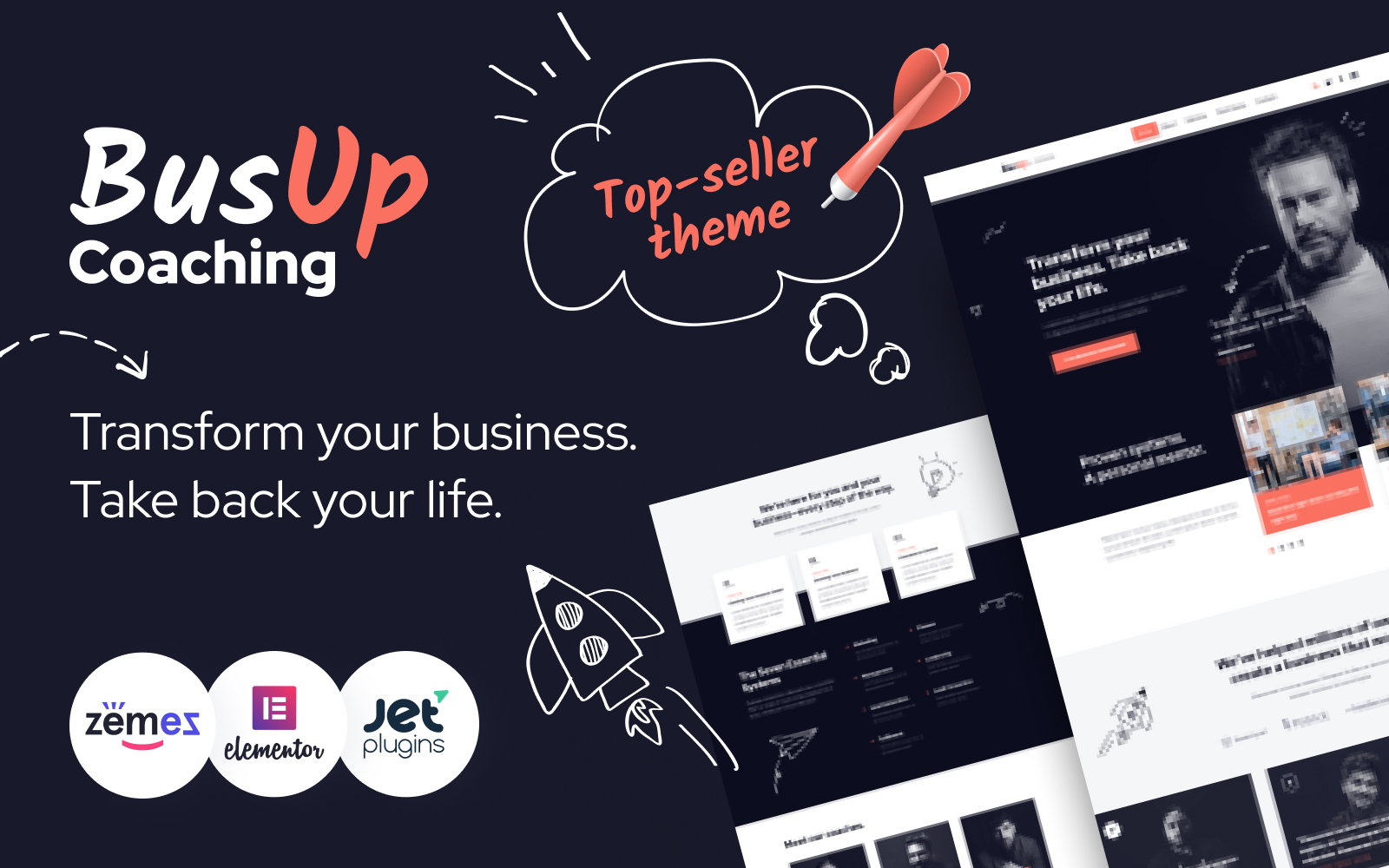 BusUp – Engaging And Inspiring Public Speaker Website WordPress Theme