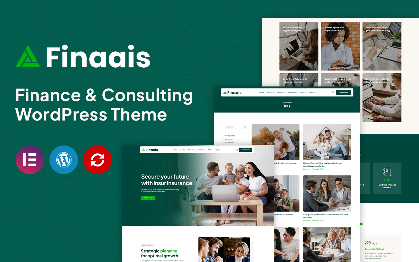Finaais – Finance and Consulting Elementor WordPress Theme