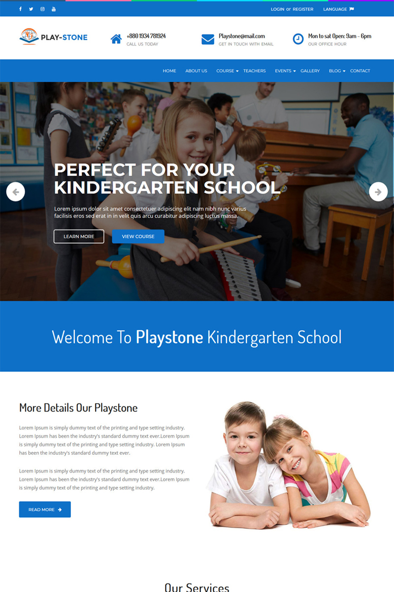 Playstone – Kindergarten & School WordPress Theme