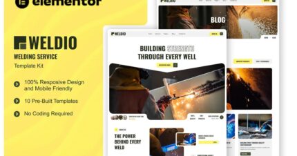 Weldio – Welding Service Elementor Template Kit