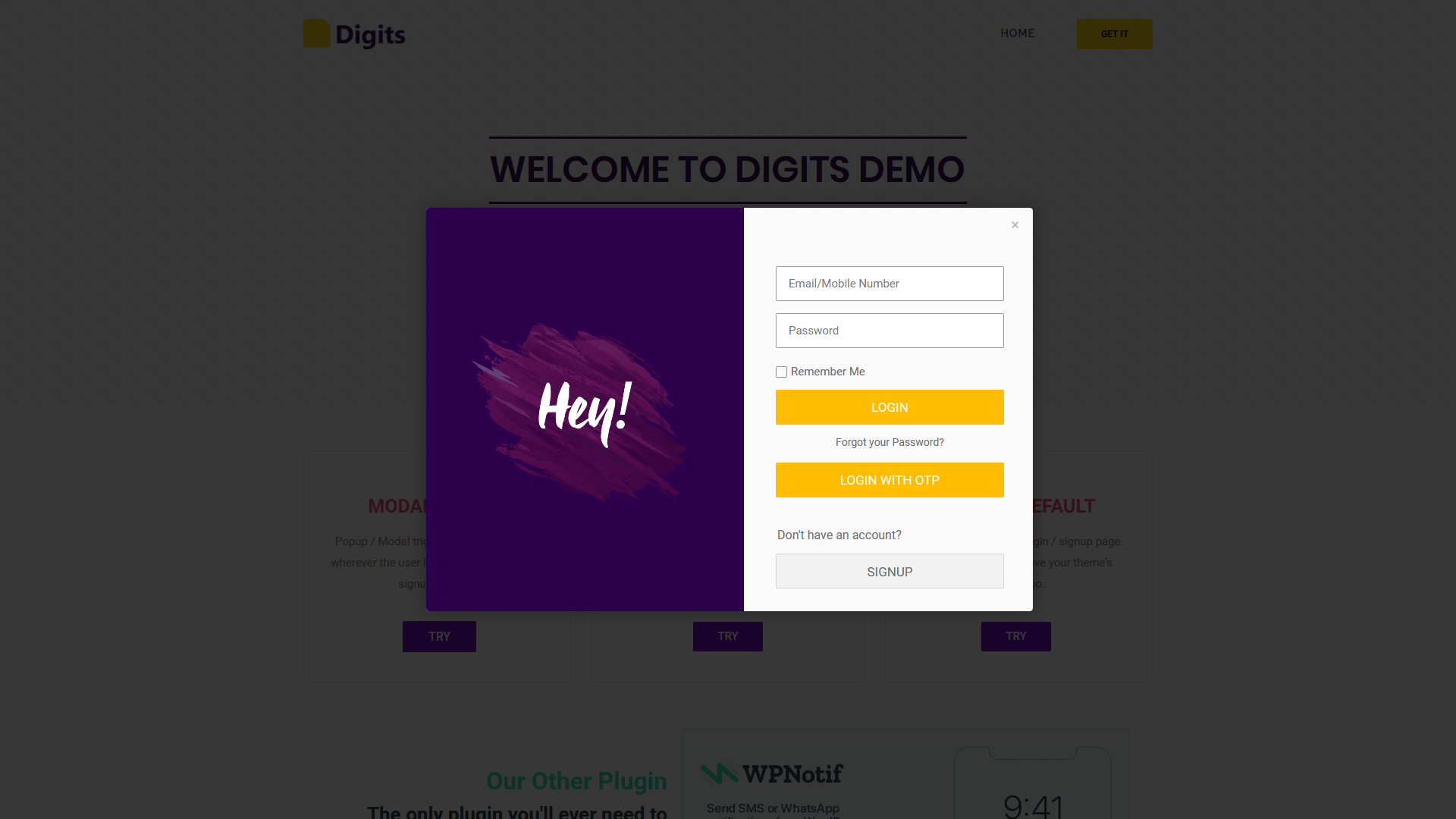 digits wordpress